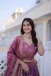 Ka 5066 Silk With Sequins & Zari Embroidered Work Lehenga With Blouse Dupatta Online Wholesale